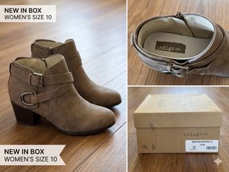 BRAND NEW Indigo Rd. Medium Brown Ankle Boots / Booties - Size 10