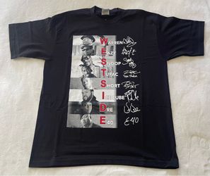 WESTSIDE (Warren G, Eazy-E, Snoop Dogg, TuPac, Too $hort, Ice Cube, Dr. Dre & E-40) T-Shirt (XL)