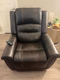 Brown Leather Reclining Chair