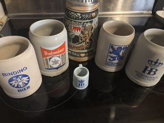 6 Like NEW Vintage Germany BEER Steins MUGS *MAKEanOFFER*