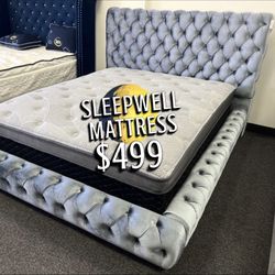 New Queen Bed Frame With Mattress