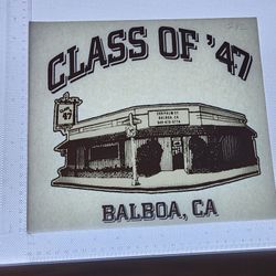 Iron On Heat Transfer  Good For T-shirts Sweaters Jackets T Shirt Design Size Is About 9x9 Class Of 47 #282