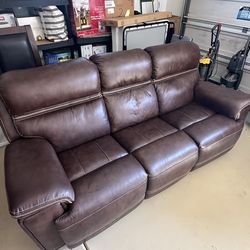 Brown Leather Couch