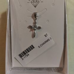 Silver Cross Charm