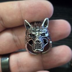 4 Pcs Vintage Punk Rings Set Gothic Biker Adjustable Rings Skeleton Skull Ring Feather Snake Drgon Lion Wolf Tiger Head Ring