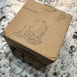 Solar Garden Statue Miniature Frog Figurine, Outdoor Cute Statue Decor