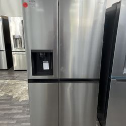 $1199 Counter Depth Side by Side Fridge, Open Box, Minor Cosmetic Wear, Fully Tested, One Year Warranty