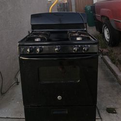 Stove Oven Gas Black Stove Good Condition! Works Perfectly! delivery Available Free Warranty!