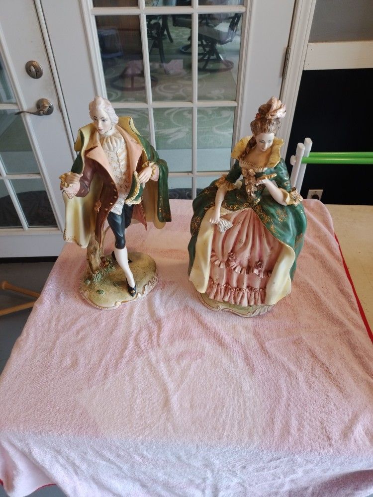 Vintage Marie Antoinette And Louis XVI Statues