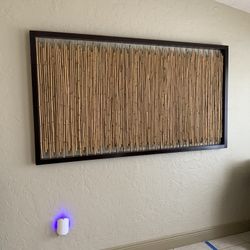 Bamboo wall frame-used  78w x 43h $50