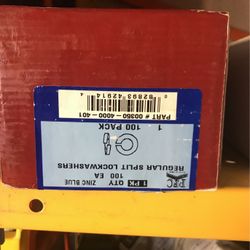 0ne Inch Split Washers(lock Washes) 100 Count Box
