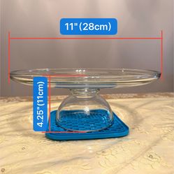 11" Glass fruit plate