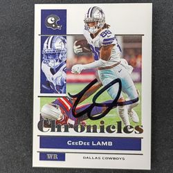 Ceedee Lamb In Person On Card Auto (Read Description For Details)