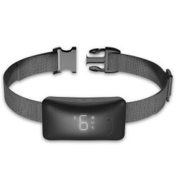 Pet Life ® Trundle LED 4-Mode Automated Vibration Sound and Stimulation Anti-Bark Dog Collar - Black