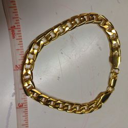 18k Gold Plated Bracelet 8"