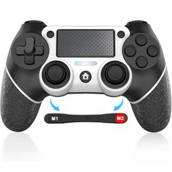 for PS4 Controller Wireless, with USB Cable,600mAh Battery,Dual Vibration,6-Axis Motion Control,3.5mm Audio Jack,Multi Touch Pad,Share Button