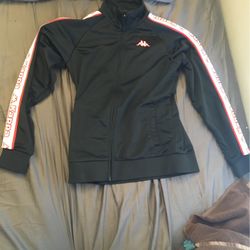 Red/black Kappa Zip Up Sweatshirt