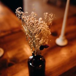 Glass Amber Bud Bottle