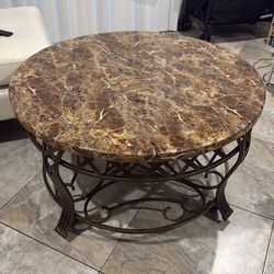 Marble top coffee table