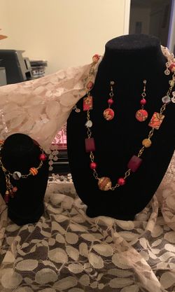 Mother’s Day gift 💝 Japanese blossom 3 piece jewelry set ONE OF A KIND