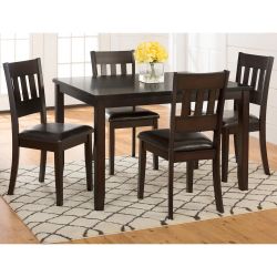 Dark Rustic Prairie Dark Brown Dining Table w/(4) Chairs
