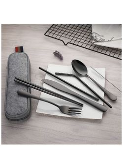 Travel Camping Cutlery Set, 8-Piece
