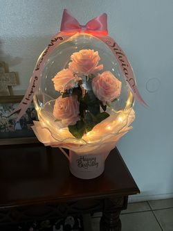 Flower balloons with lights