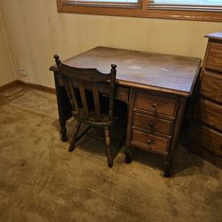 Deep Antique Desk And Chair