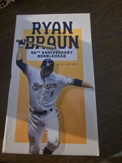 MILWAUKEE BREWERS RYAN BRAUN 50TH ANNIVERSARY BOBBLEHEAD