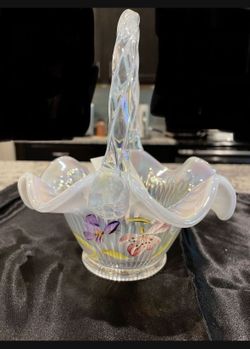 Fenton Glass Basket