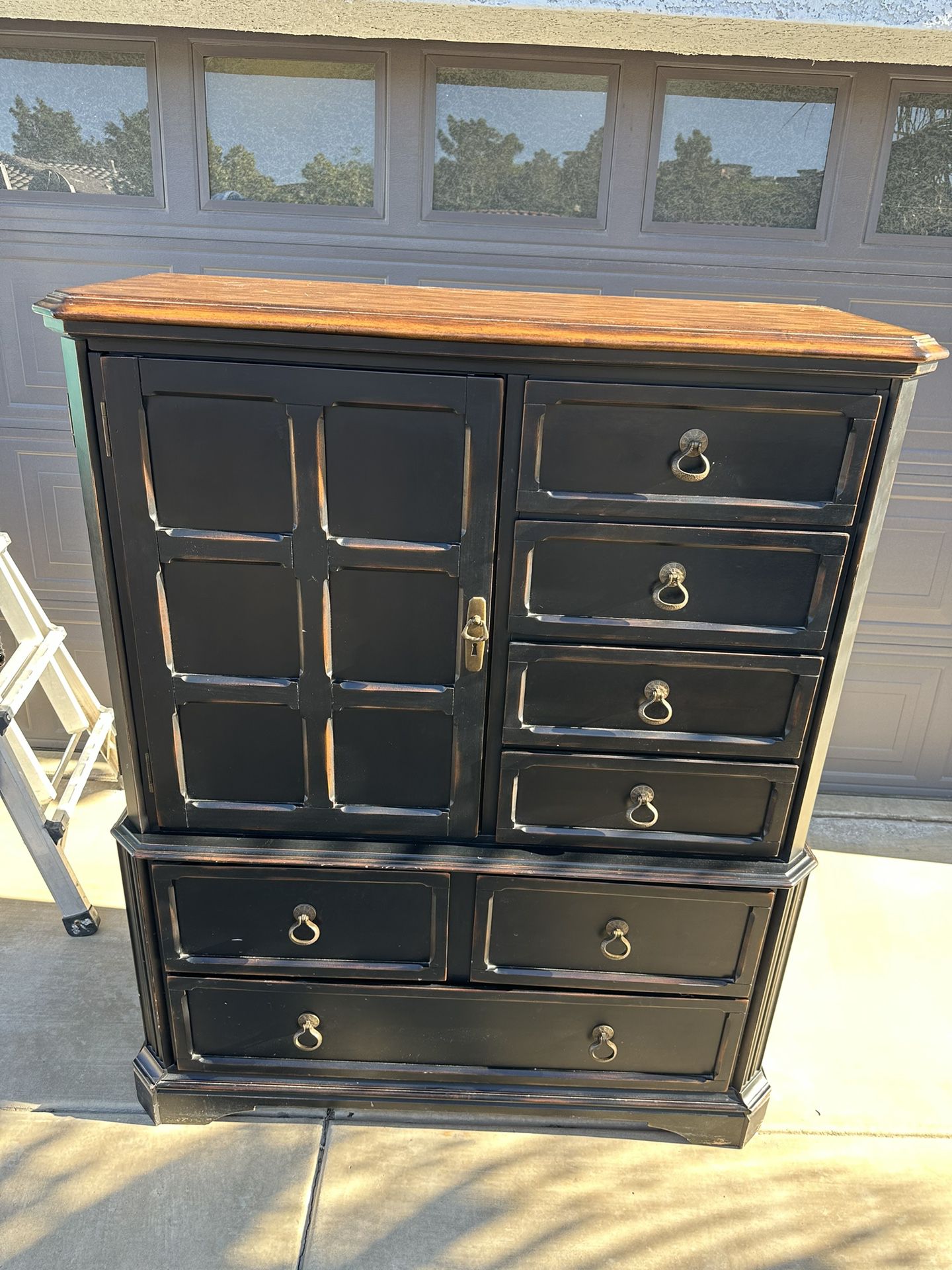 Solid Wood 7 Drawer Armoire 