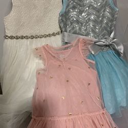 3t Epic Threads Pink,4t Little Angles Blue & 5tAmerican Princess Dresses