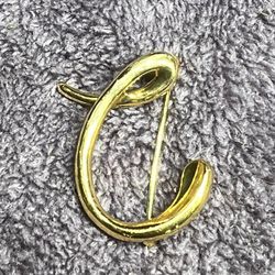 Elsa Peretti - Tiffany & Co “C” Broach 18K Gold 