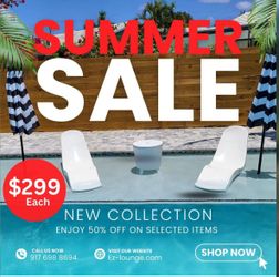 Pool Lounge Chairs Deluxe Design 100% fiberglass!!!