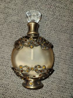 Jeweled Glass Perfume Bottle