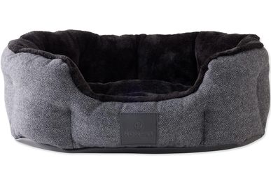 Honest Black & Gray Tweed Dog Bed