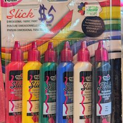 2 New 6 Packs Of Tulip Fabric Paints, Assorted Colors!