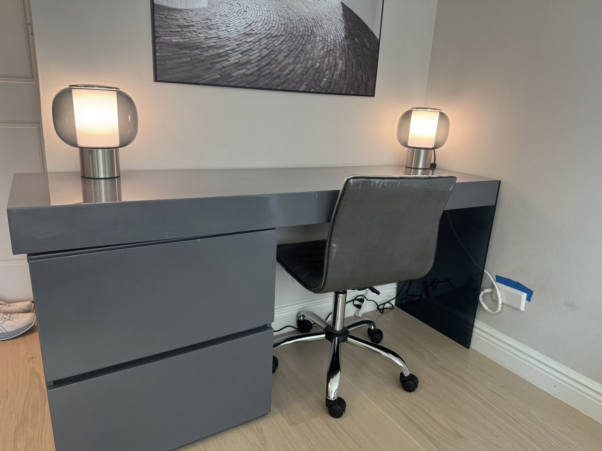 Gray Office Desk
