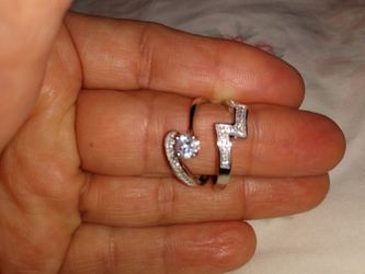 New 925 silver ring White Gold Plated Size 7 Also Available In Any Side