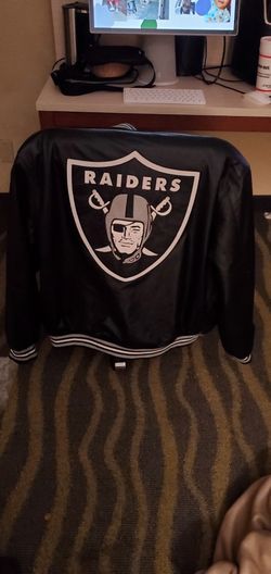 Raiders Black Leather Jacket