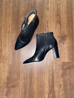 Antonio Melanie Black Leather Booties 