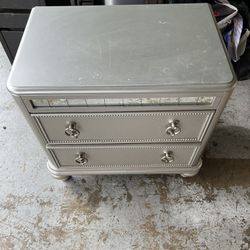 Small Silver Night Stand
