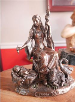 8" Frigga Norse Goddess Statue