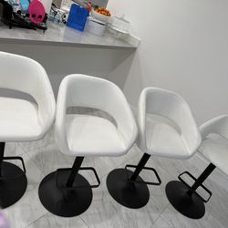 White And Black White Bar Chairs