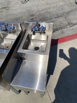 BAR KITCHEN SINK UTILITY STAINLESS STEEL BAR WASH STATION HAND