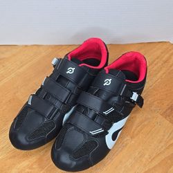 Peloton Cycling Shoes Size 46 Black Indoor Bike Shoes w/ Look Delta Cleats