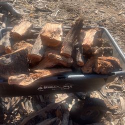 Smoking Firewwod Apricot $30 A Wheel Barrow