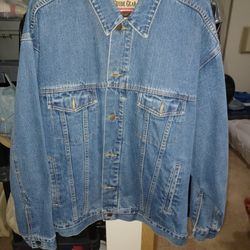 GUIDE GEAR,JEAN JACKET WITH FLANNEL LINING LARGE/TALL
