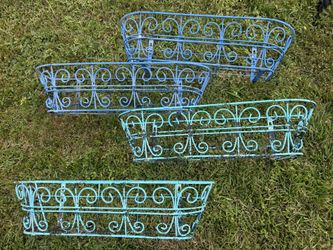 Heavy Wrought Iron Planters