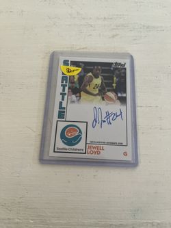 2020 Topps Jewell Loyd Seattle Children’s Heroes Auto- Notre Dame